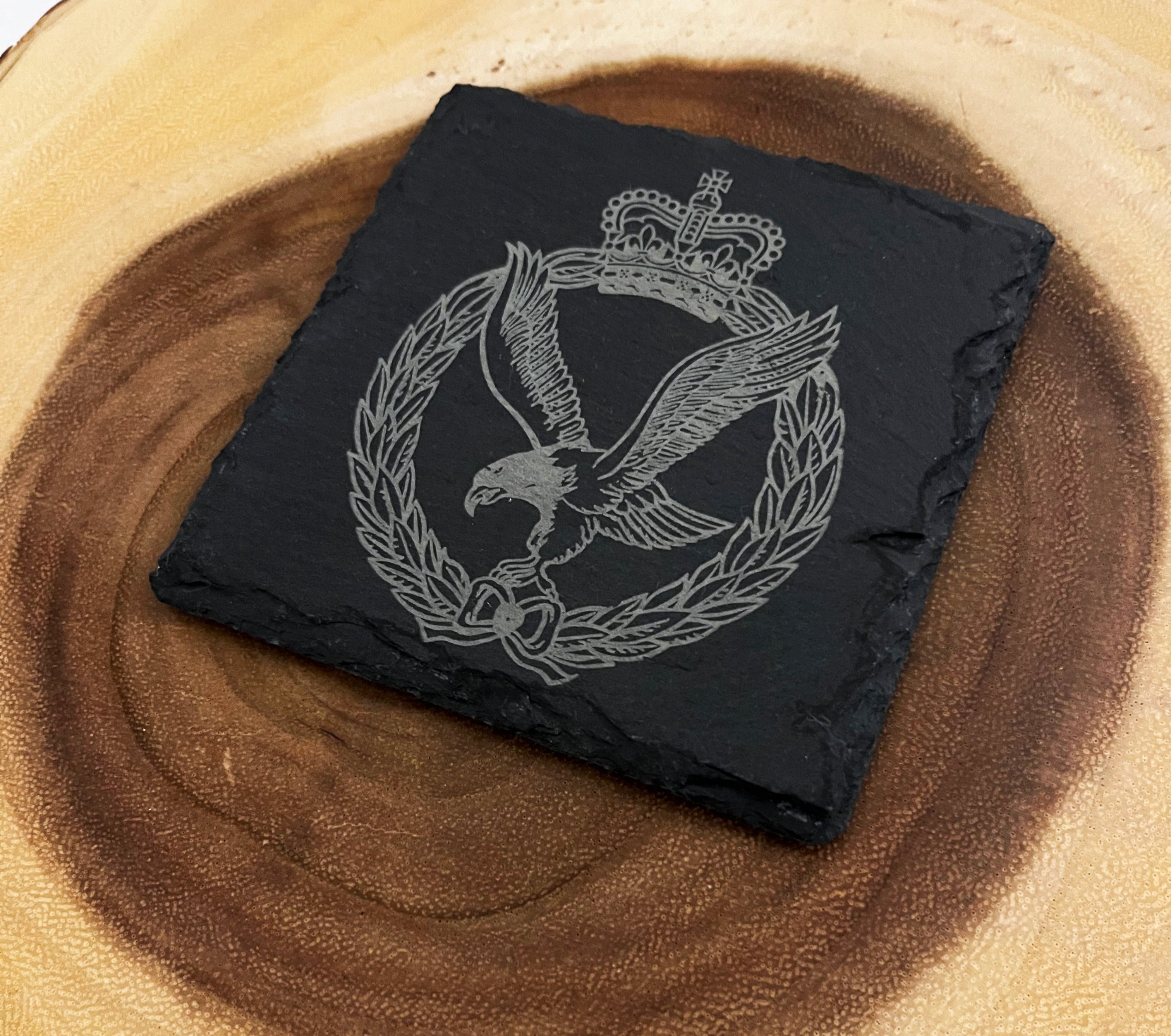 British Army Air Corps Etched Slate Coaster